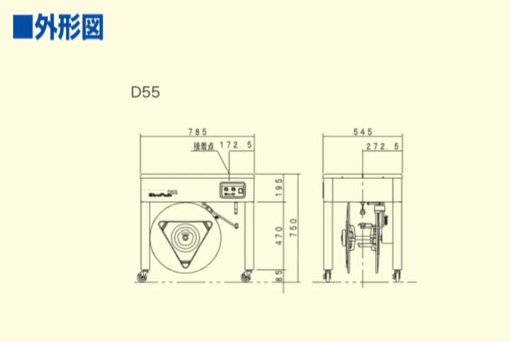 ストラパック D55 半自動梱包機 半自動梱包機 伝動機ドットコム