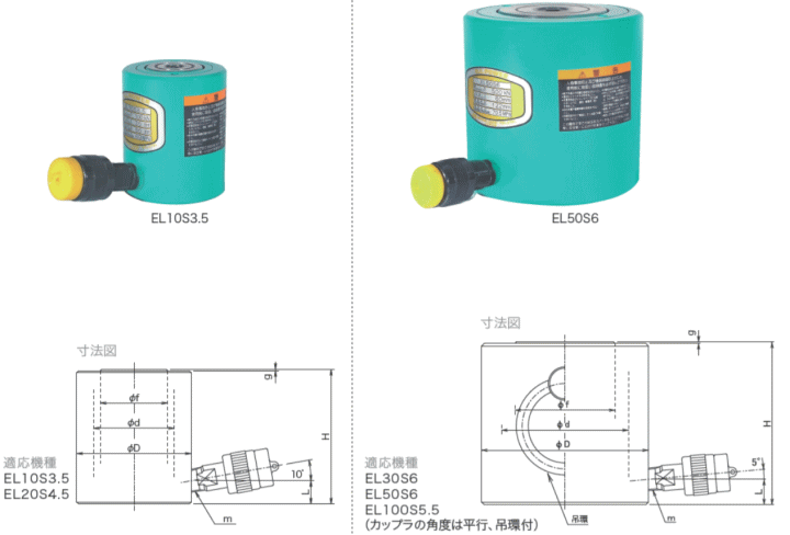 大阪ジャッキ製作所/OSAKAJACK パワージャッキ低身ジャッキ EL50S6-