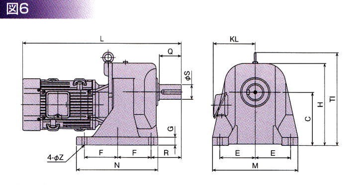 Y@VXe GP55-220-45 2.2kW 1/45 O200V M[^ ̐}