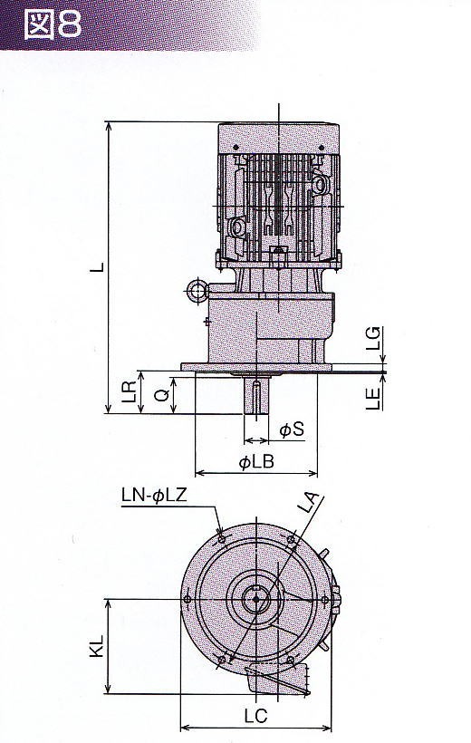 Y@VXe GPV55-750-15 7.5kW 1/15 O200V M[^ ̐}