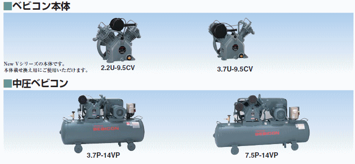 日立産機システム 2.2P-9.5VP5 三相200V 給油式ベビコン ベビコン 圧力