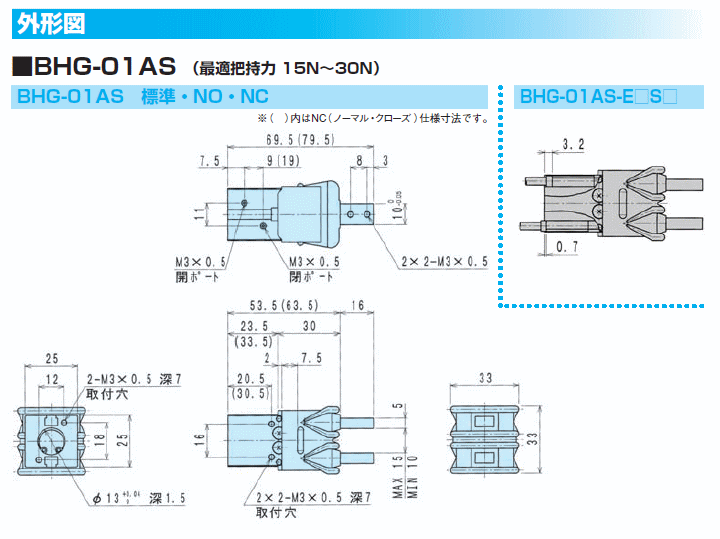 近藤製作所　小型クロスローラ　平行ハンド BHG-01AS