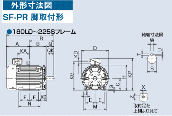 三菱電機 SF-PR 37kW 2P 200/400V共通仕様品 モータ (三相・全閉外扇形 