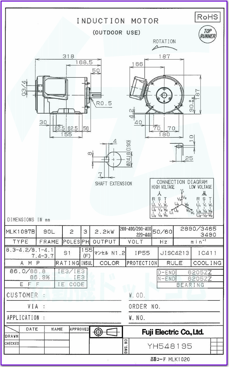 xmd@ MLK1097B-2 2.2kW-2P [^ ̐} @\