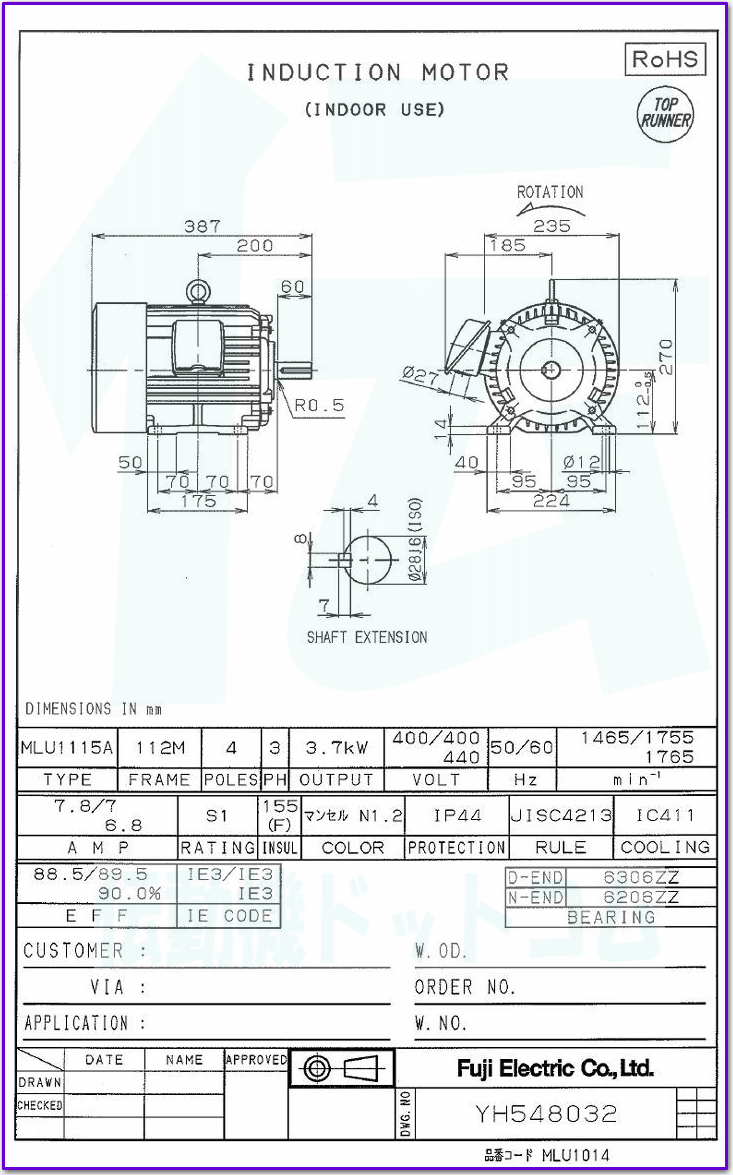 xmd@ MLU1115A-4 3.7kW-4P [^ ̐} @\