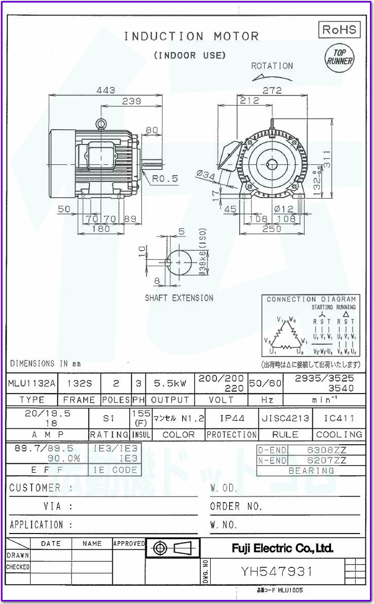 xmd@ MLU1132A-2 5.5kW-2P [^ ̐}ʁ@@\