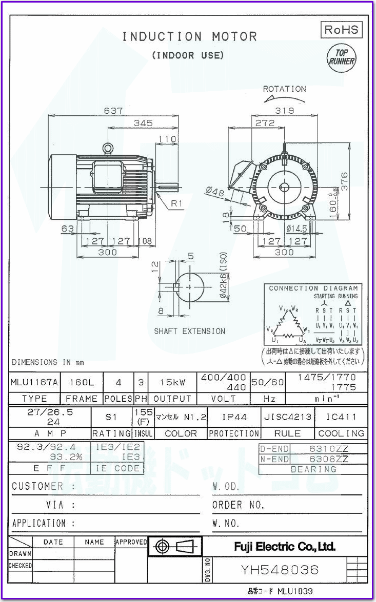 xmd@ MLU1167A-4 15kW-4P [^ ̐} @\