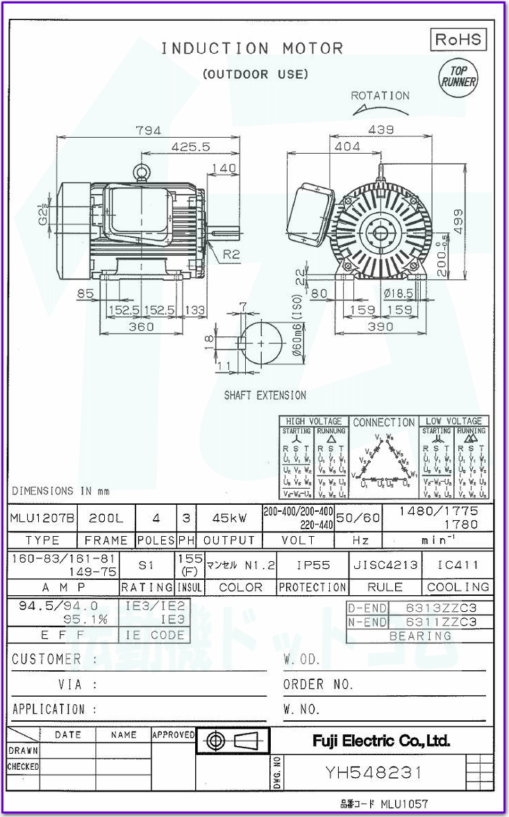 xmd@ MLU1207B-4 45kW-4P [^ ̐} @\