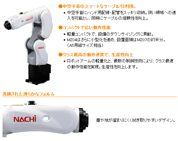 NACHI (ナチ) 不二越 MZ04D-01-FOO-CFD 小型・超速ロボット 小型・超速