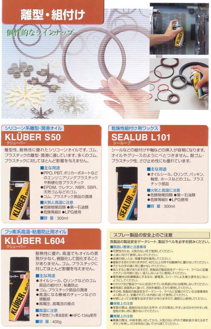 NOKクリューバー KLUBER L604 フッ素系高温・粘着防止用オイル 400g缶