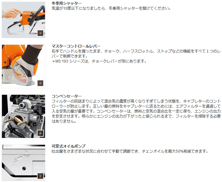 スチール STIHL MS201TC-M (PS3,ガイドバー35cm) トップハンドルチェンソー チェンソー&高枝カッター 伝動機ドットコム