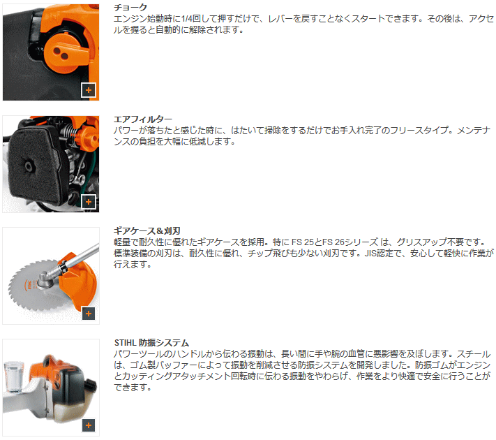 スチール STIHL FS24C 軽量刈払機 両手ハンドル 刈払機&クリアリングソー 伝動機ドットコム