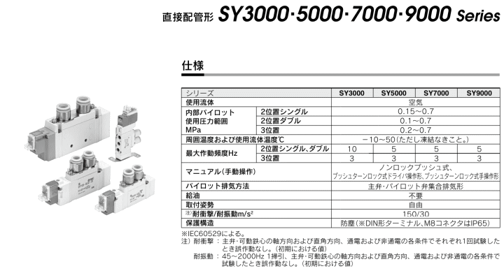 SMC SY5120-5LZ-C6 5ポートソレノイドバルブ 直接配管形 単体 : 伝動機