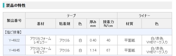 3M Y-4922 VHBe[v  dl\