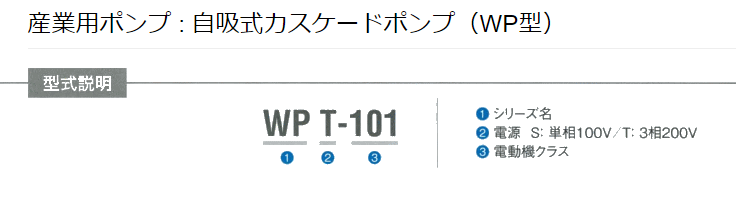 イワヤポンプ (岩谷電機製作所) WPT-202 自吸式カスケードポンプ WP型