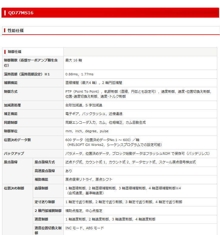 三菱 三菱電機 QD77MS16 シーケンサ MELSEC-Qシリーズ シンプル