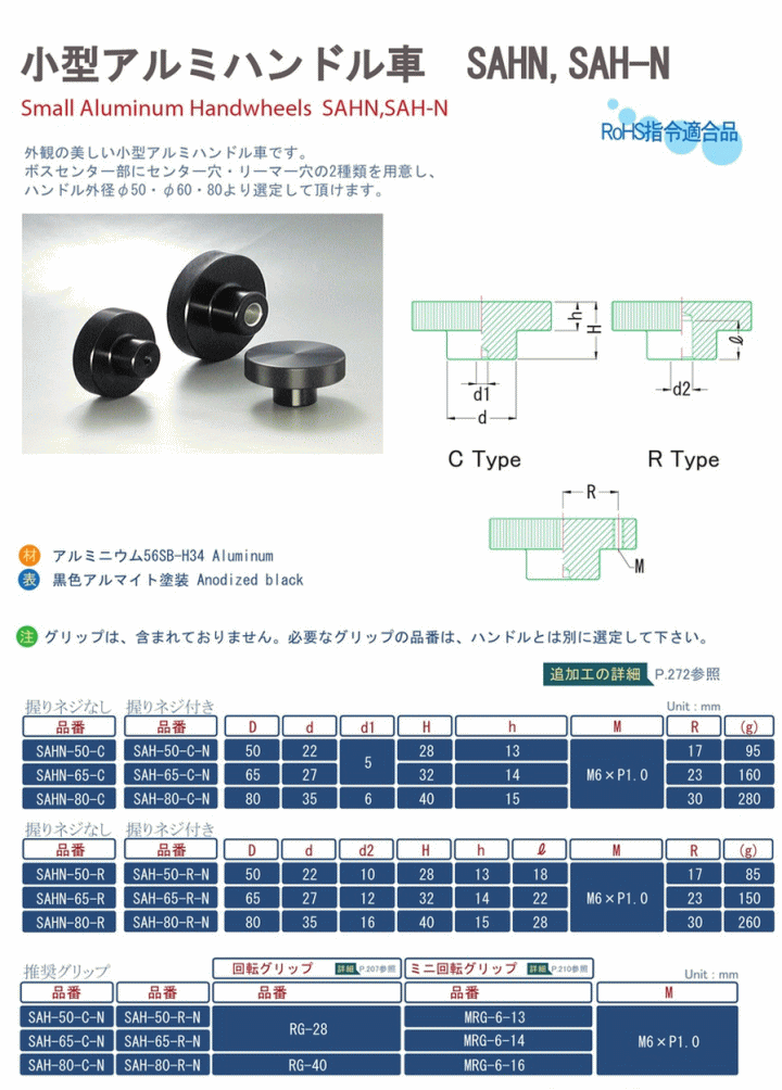 MIYOSHI 小西製作所 SAH-80-C-N 小型アルミハンドル車 : kns-sah-80