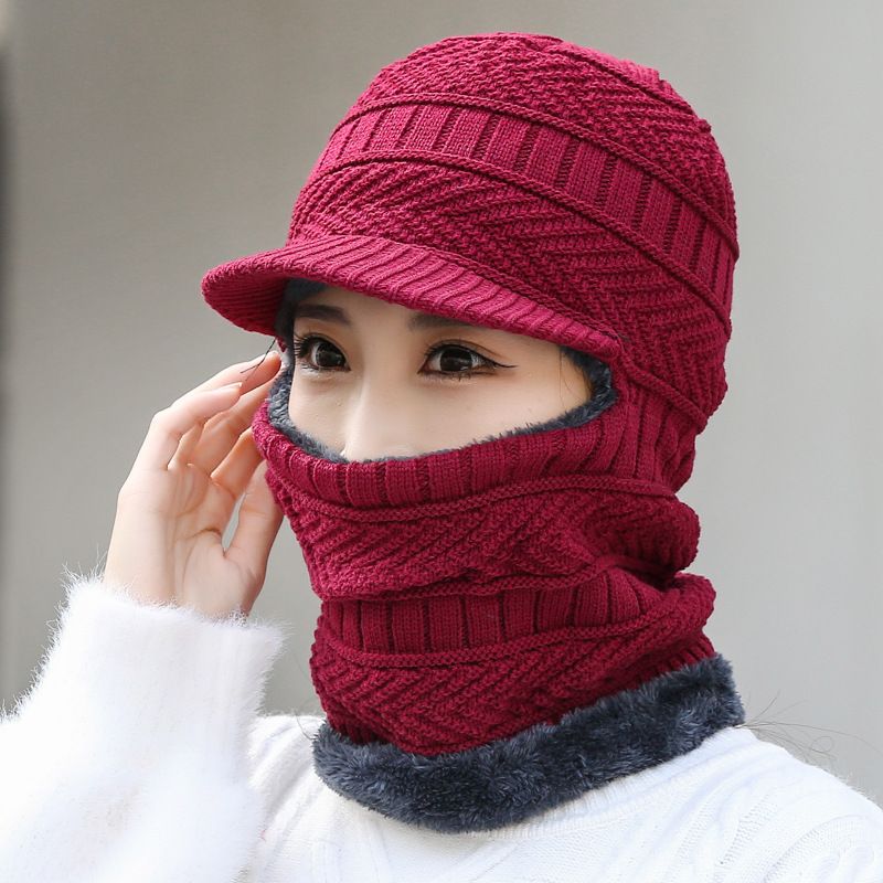 ニット帽 冬用ニットバラクラバ帽 暖かいサイクリング フェイスカバー