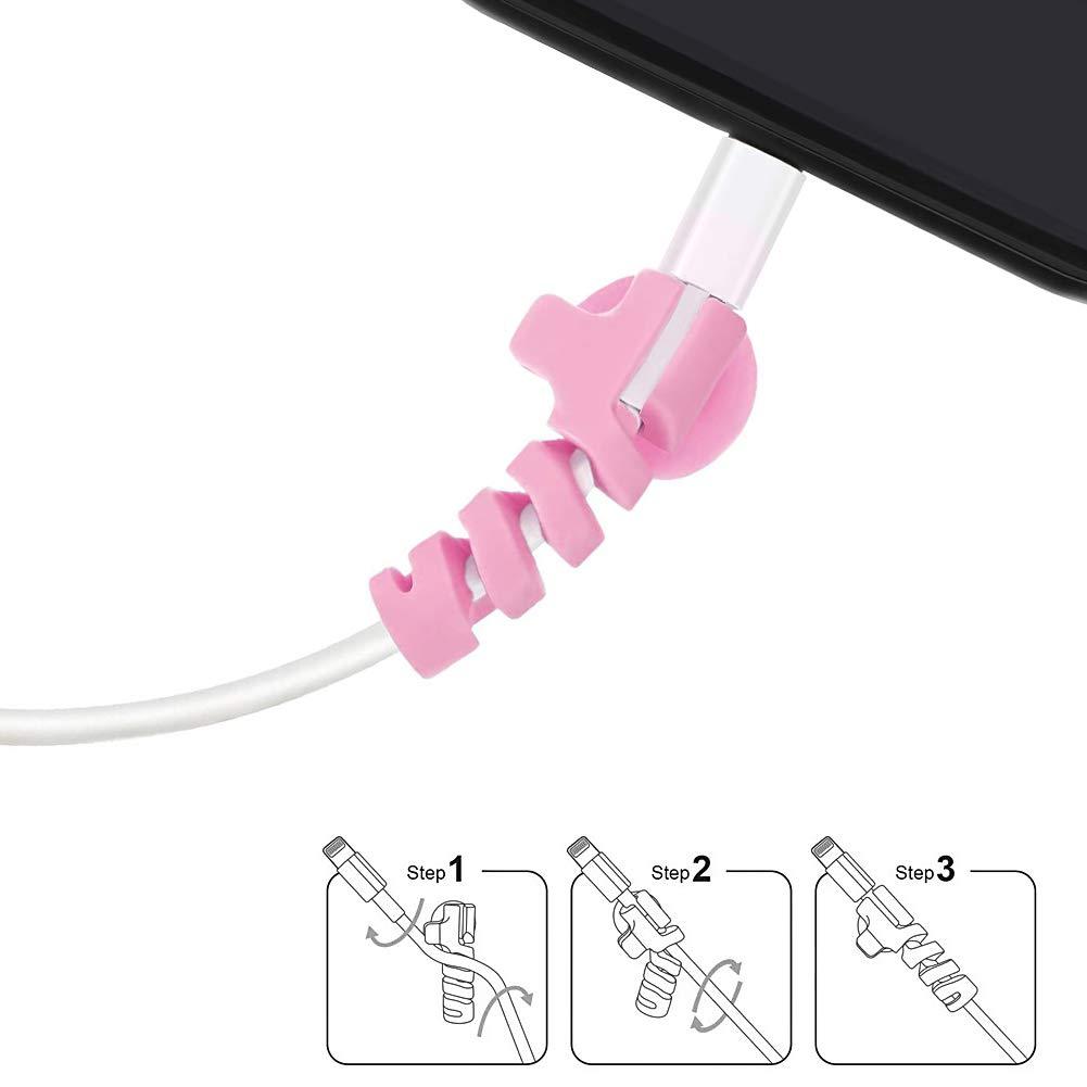 ケーブルプロテクター ケーブル保護カバー ツイスト 吸盤付きTPU素材