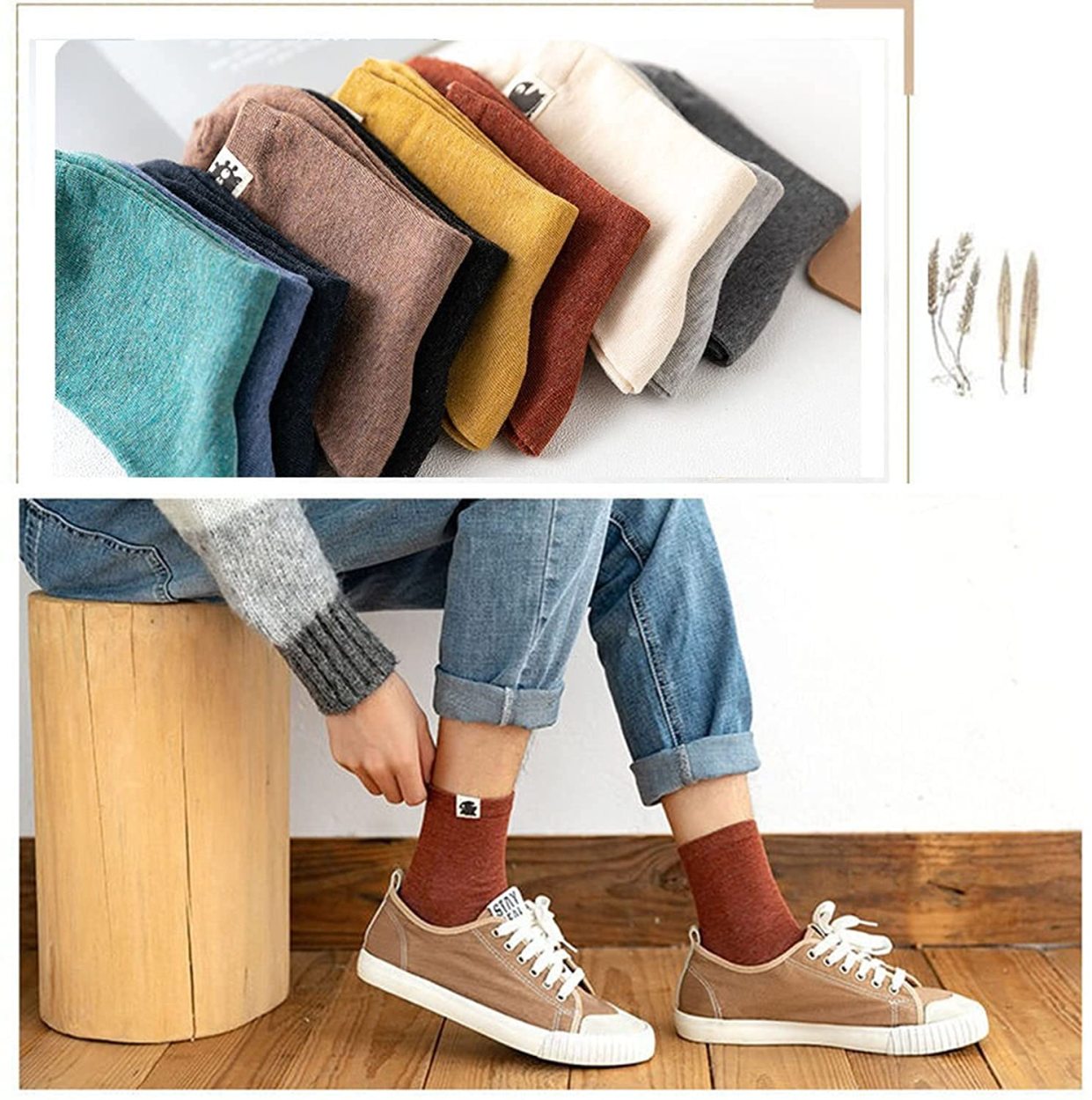 靴下 メンズ 冬 おしゃれ 綿 カジュアルソックス カラフル 10足セット 防寒 くつした 男性 靴下 冬 スポーツソックス クルー丈くつ下 24 28cm Sk139 Denimstorm 通販 Yahoo ショッピング