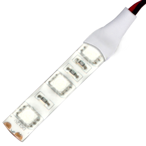 LEDテープライト 50cm 24V 防水 3チップ 白ベース 正面発光 トラック 電飾 高輝度 両面テープ 1本｜denko-store｜02