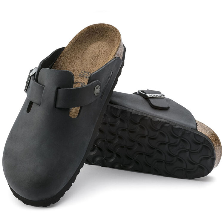 ビルケンシュトック ボストン オイルドレザー サンダル メンズ レディーズ ブラック 黒 BIRKENSTOCK BOSTON OILED LEATHER BLACK 0059461/0059463｜denpcy｜05