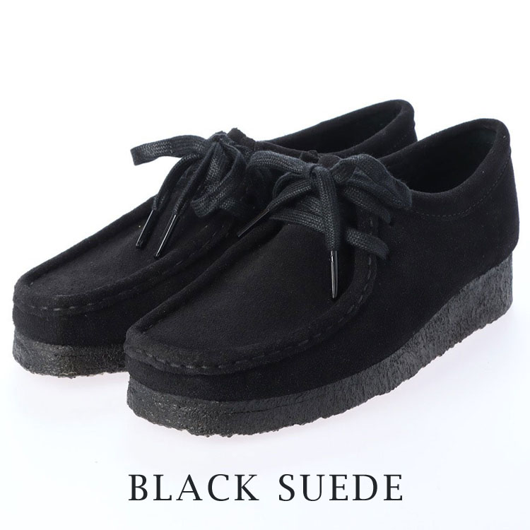 クラークス ワラビー ブラック スエード モカシン レディース ローカット Clarks WALLABEE BLACK SUEDE 26155522｜denpcy｜02