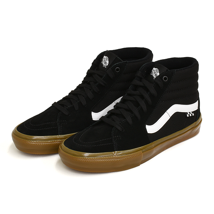 VANS バンズ スケート スケートハイ ブラック/ガム メンズ スニーカー スケハイ ヴァンズ SKATE SK8-HI BLACK/GUM VN0A5FCCB9M｜denpcy｜03