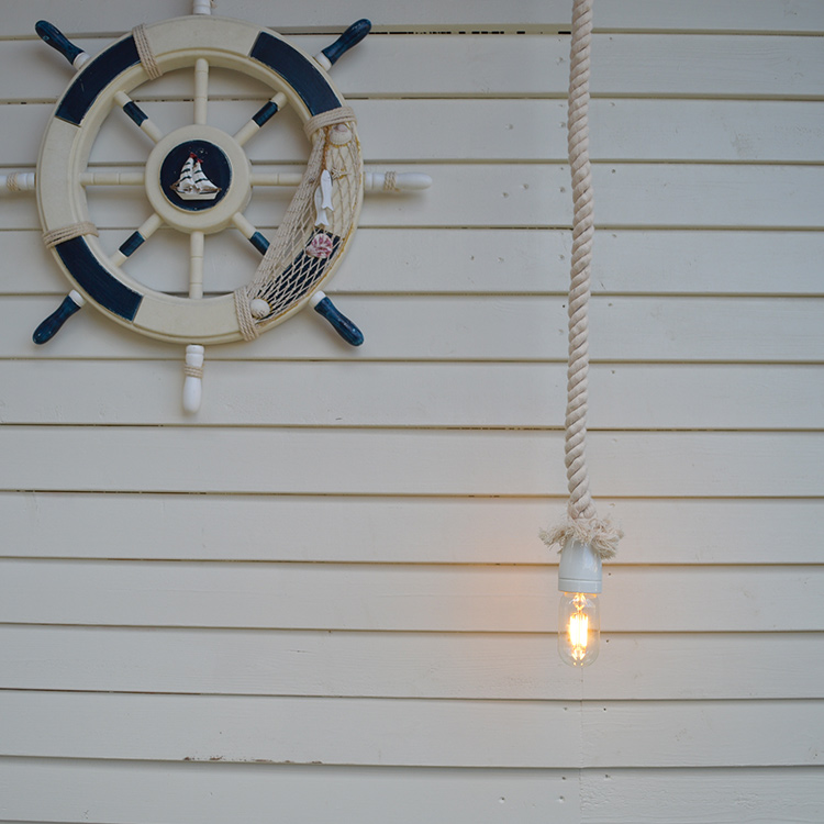 3個 ペンダントライト ロープ マリンランプ コンセント 式 可能 マリン ライト おしゃれ 【電球別】 LED e26 麻 天井照明 北欧 船 舶 海 間接照明 でんらい｜denraiasia｜02