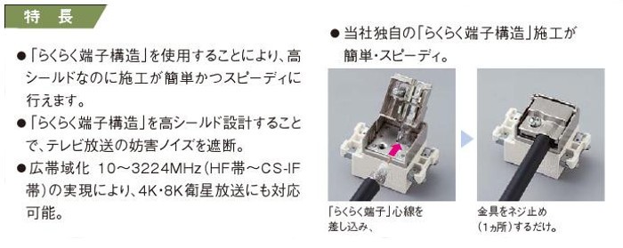 パナソニック WCS3013F 埋込ホーム用高シールドテレビターミナル らくらく端子分配配線方式 色ベージュ 対応シリーズ：ワイド21/アドバンス  Ｆ型接栓同梱2個 :10009835:電材BLUEWOOD ヤフー店 - 通販 - Yahoo!ショッピング