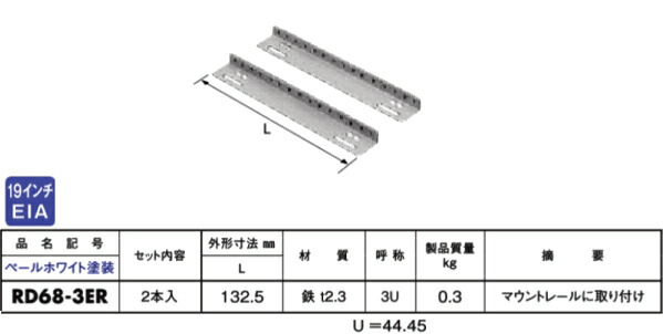 日東工業 RD68-2EK 中マウントアングル〔FS・FV・（D）ARC用