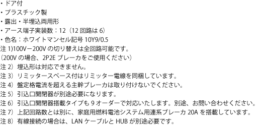 パナソニック BHM86342Y スマートコスモ住宅分電盤 外部発電100V出力