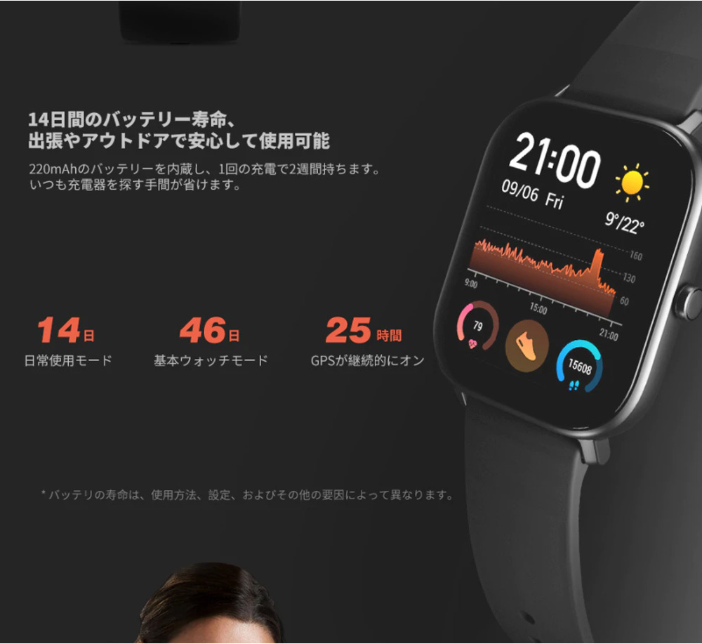 並行輸入品】Amazfit GTS ライトグレー グローバルバージョンスマート