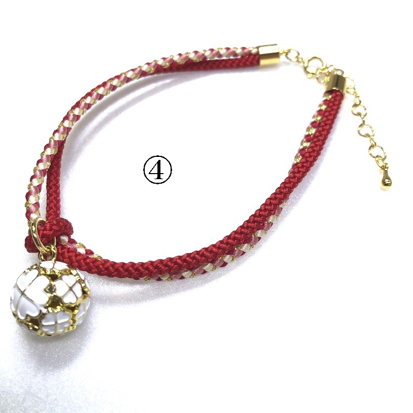 くみひも商品　　犬・猫の首輪　可愛い　叶結び　鈴付き　丸紐 |  | 04