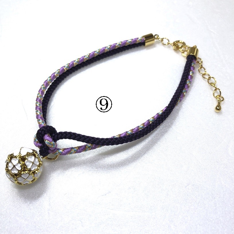 くみひも商品　　犬・猫の首輪　可愛い　叶結び　鈴付き　丸紐 |  | 09