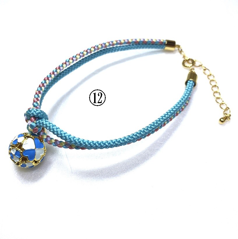 くみひも商品　　犬・猫の首輪　可愛い　叶結び　鈴付き　丸紐 |  | 12