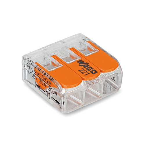 WAGO ワンタッチコネクタ クリア 電線数2 WFR-2BP (10個入) : 電材39 