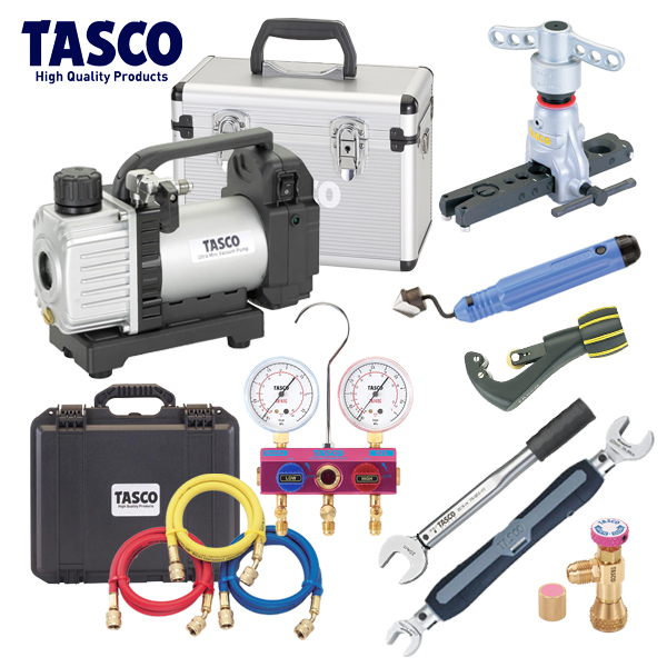 イチネン TASCO エアコン工具セット TA23AB 真空ポンプ逆止弁付 ほか 空調工具セット エアコン工具セット 1個 TA23AB イチネンTASCO