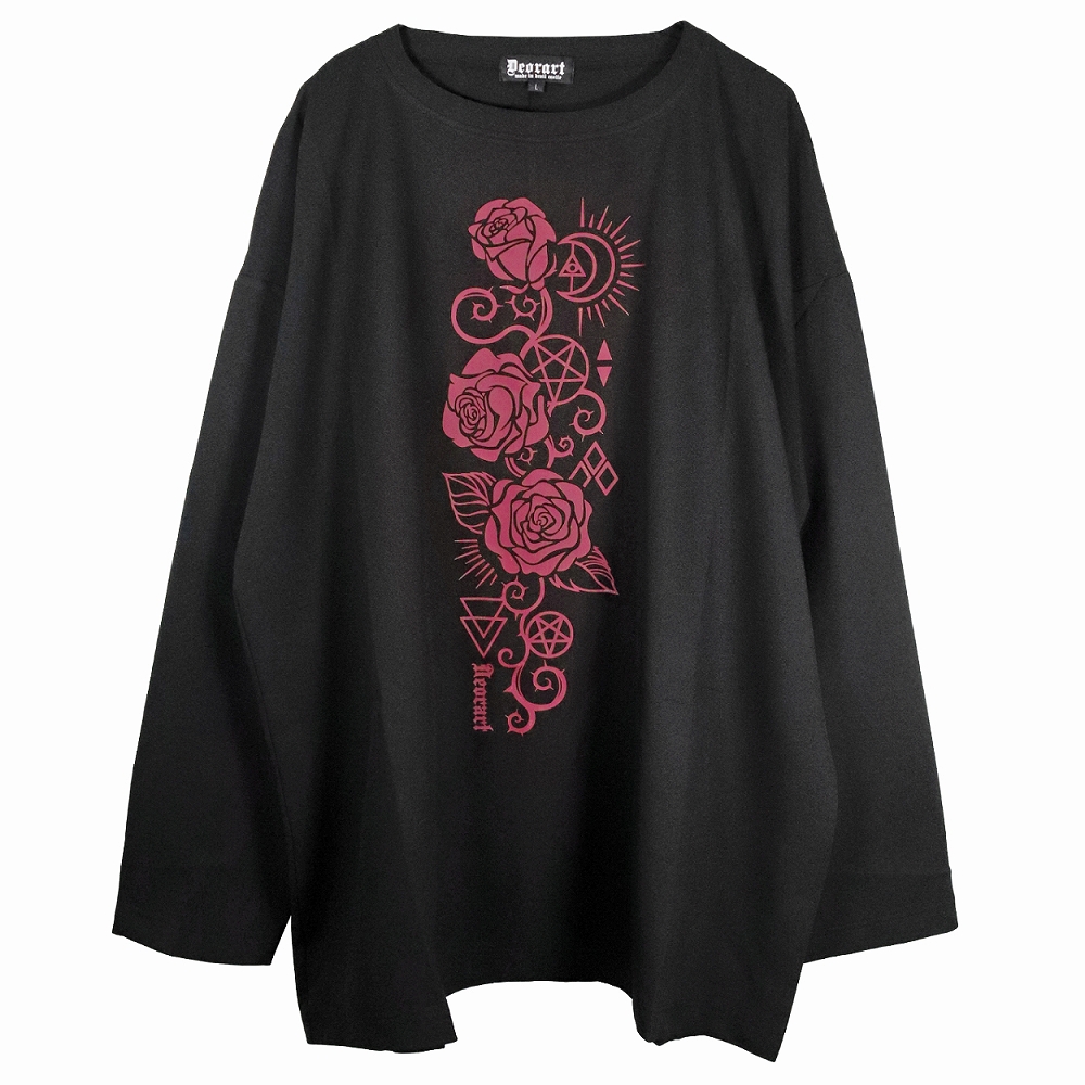 Deorart（ディオラート） 【SALE】[ 薔薇×三日月 ] プリント・ルーズ