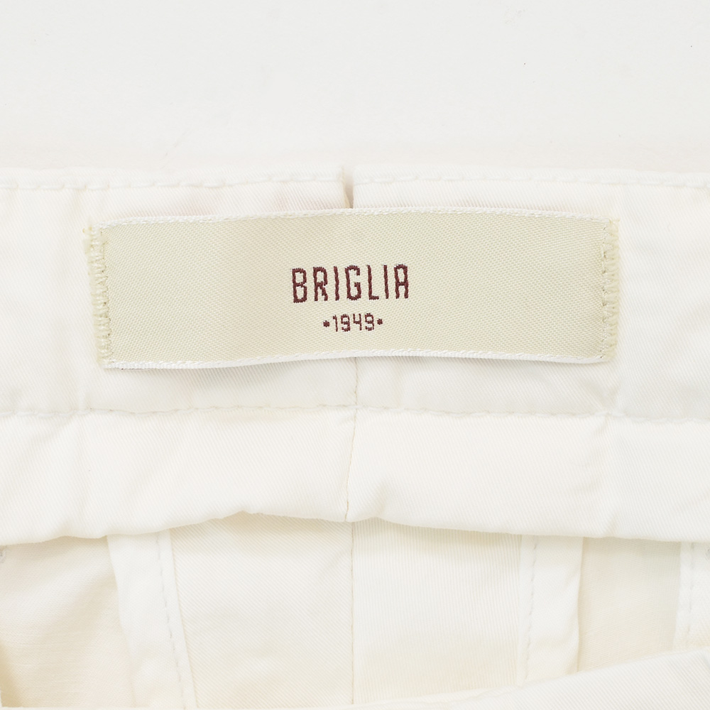 ブリリア BRIGLIA1949 チノスラックス メンズ コットンパンツ BG07モデル ストレッチコットンツイル ホワイト 白 テーパードシルエット 国内正規品の画像