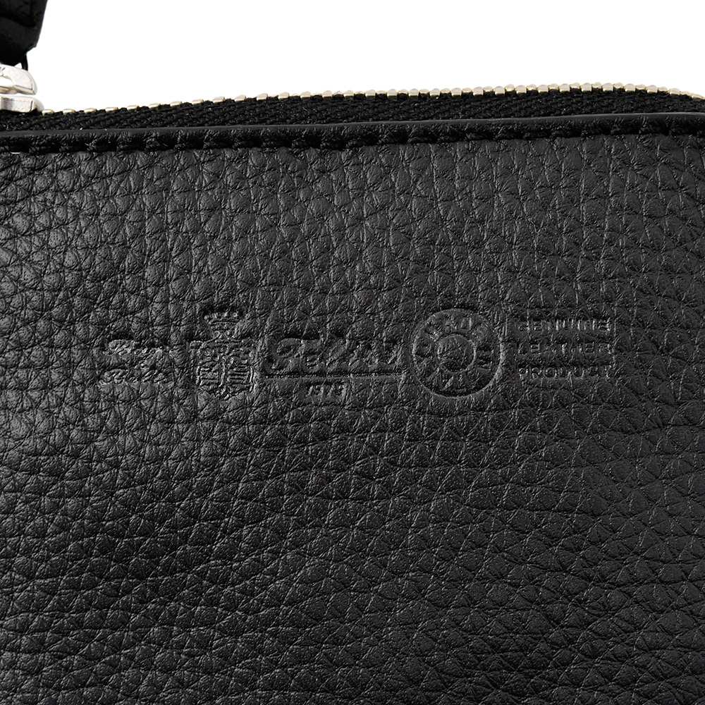 フェリージ felisi 2つ折り財布 メンズ コンパクト ソフトキップレザー 1115/1/LD ブラック L字ファスナー シルバーパーツ 国内正規品 でらでら 公式ブランドの画像