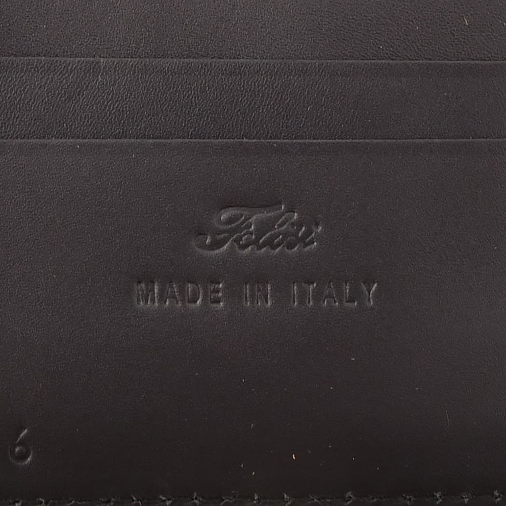 フェリージ Felisi 二つ折り財布 男女兼用 コンパクトウォレット 1176/A バケッタレザー ブラック 黒 内側コインポケット STORICOコレクション 国内正規品の画像