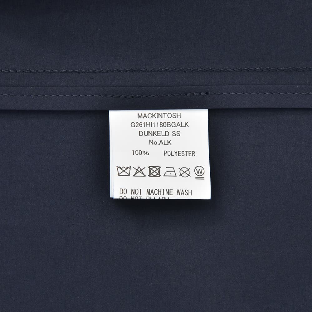 マッキントッシュ MACKINTOSH ステンカラーコート メンズ スプリングコート ダンケルド DUNKELD SS 撥水ポリエステル ネイビー 紺 軽量 国内正規品の画像
