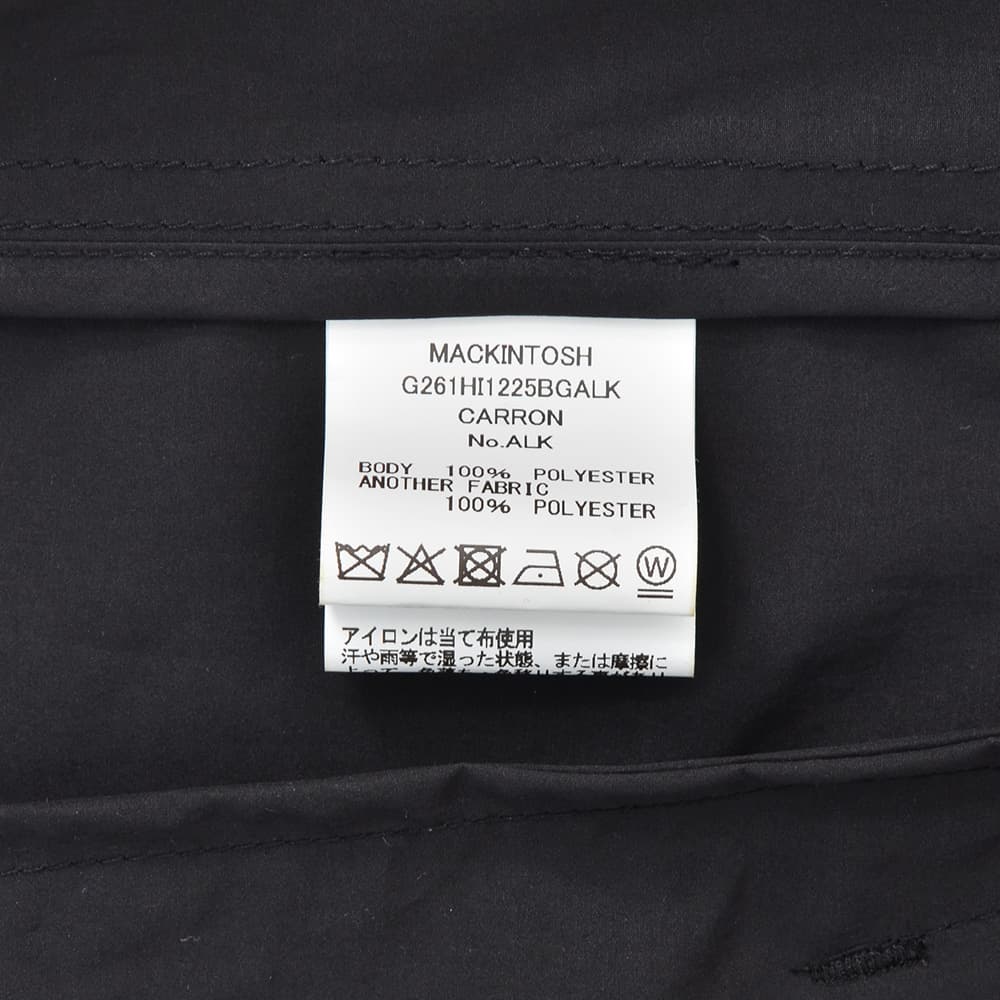 マッキントッシュ MACKINTOSH コーチジャケット メンズ キャロン CARRON 撥水ポリエステル ブラック 黒 メタルパーツ リラックスシルエット 国内正規品の画像