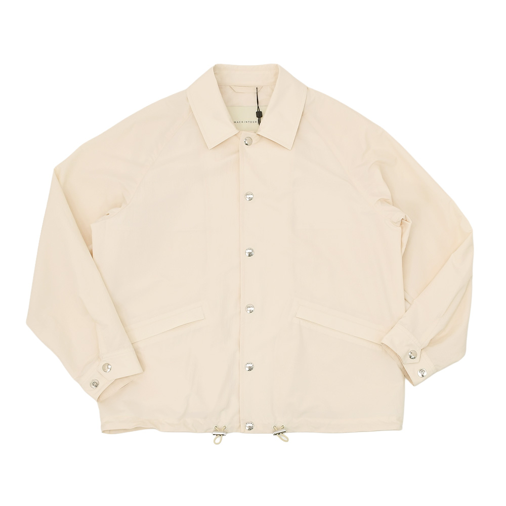 マッキントッシュ MACKINTOSH コーチジャケット メンズ キャロン CARRON 撥水ポリエステル アイボリー 白 メタルパーツ リラックスシルエット 国内正規品の画像