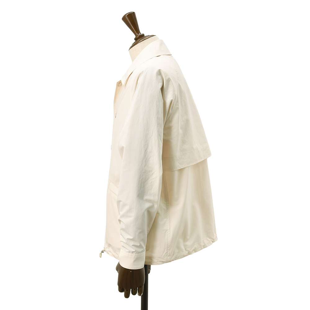 マッキントッシュ MACKINTOSH コーチジャケット メンズ キャロン CARRON 撥水ポリエステル アイボリー 白 メタルパーツ リラックスシルエット 国内正規品の画像