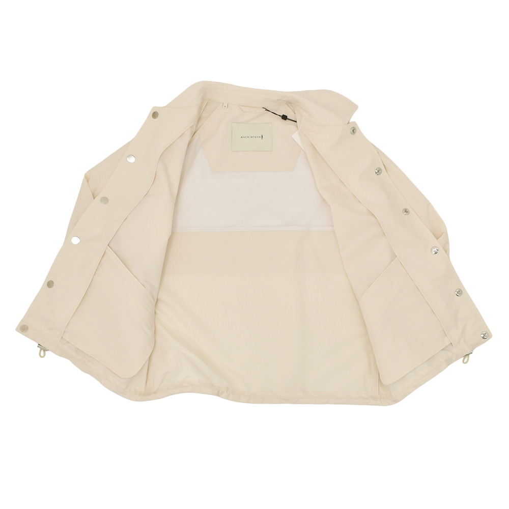 マッキントッシュ MACKINTOSH コーチジャケット メンズ キャロン CARRON 撥水ポリエステル アイボリー 白 メタルパーツ リラックスシルエット 国内正規品の画像