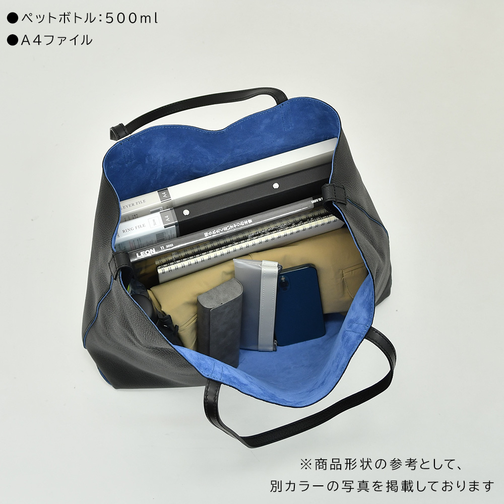 フェリージ felisi ビッグトートバッグ メンズ 2フェイス変形型 13/37/LD+SN シュリンクレザー×内側スエードレザー グレー フロントポケット 国内正規品の画像