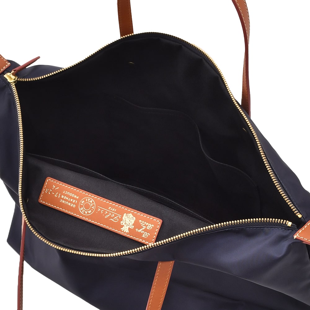 フェリージ FELISI トートバッグ メンズ ナイロン×レザー 17/26/4/DS ネイビー ハンドバッグ 鞄 ブランドロゴデザイン 男女兼用 ファスナー開閉 国内正規品の画像
