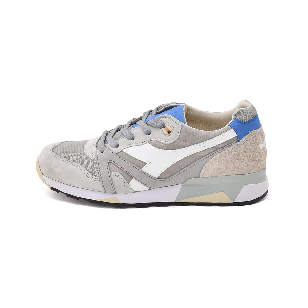 ディアドラ ヘリテージ Diadora Heritage レザースニーカー メンズ ローカットシューズ N9000 ITALIA グレー×ライトブルー  ストーンウォッシュ加工 国内正規品